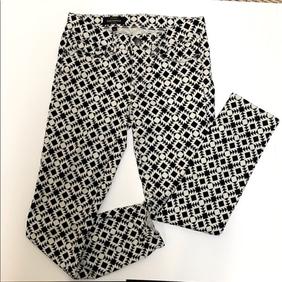 J. Crew Black geometric print jeans - Picture 1 of 5
